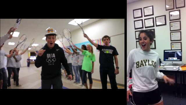 Student acts out every move from lip dub